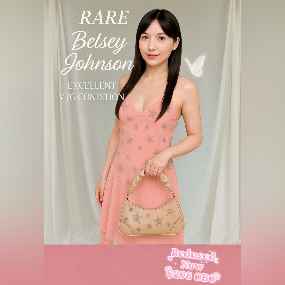🌸Betsey Johnson Rare Vintage Star Slip Dress – Iconic Y2K Dreamwear ✨ - Picture 9 of 13
